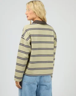 All About Eve Avery Rugby Top - Khaki