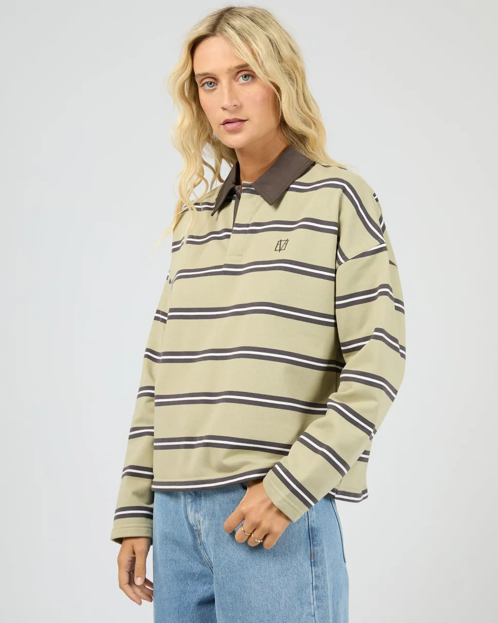 All About Eve Avery Rugby Top - Khaki