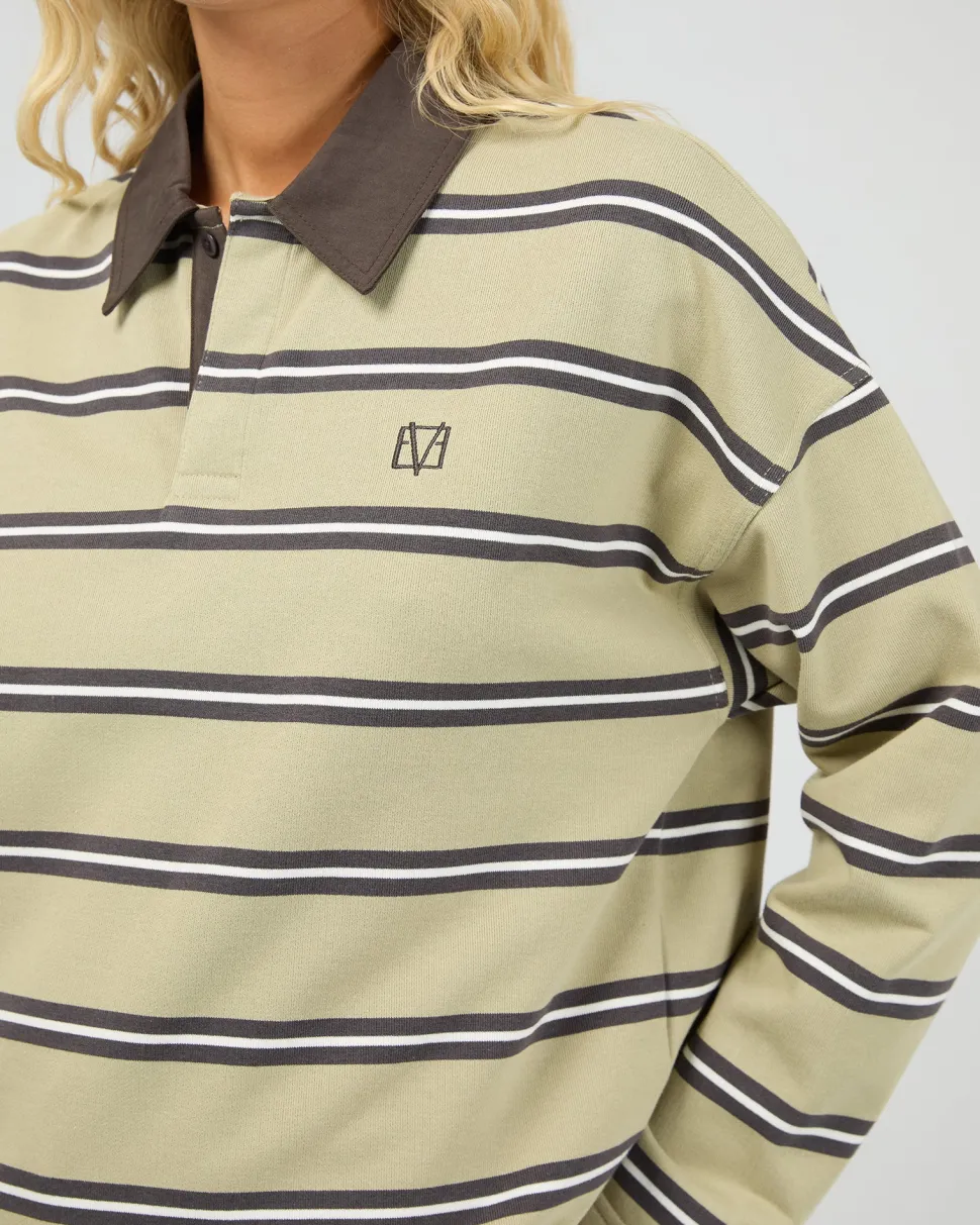 All About Eve Avery Rugby Top - Khaki