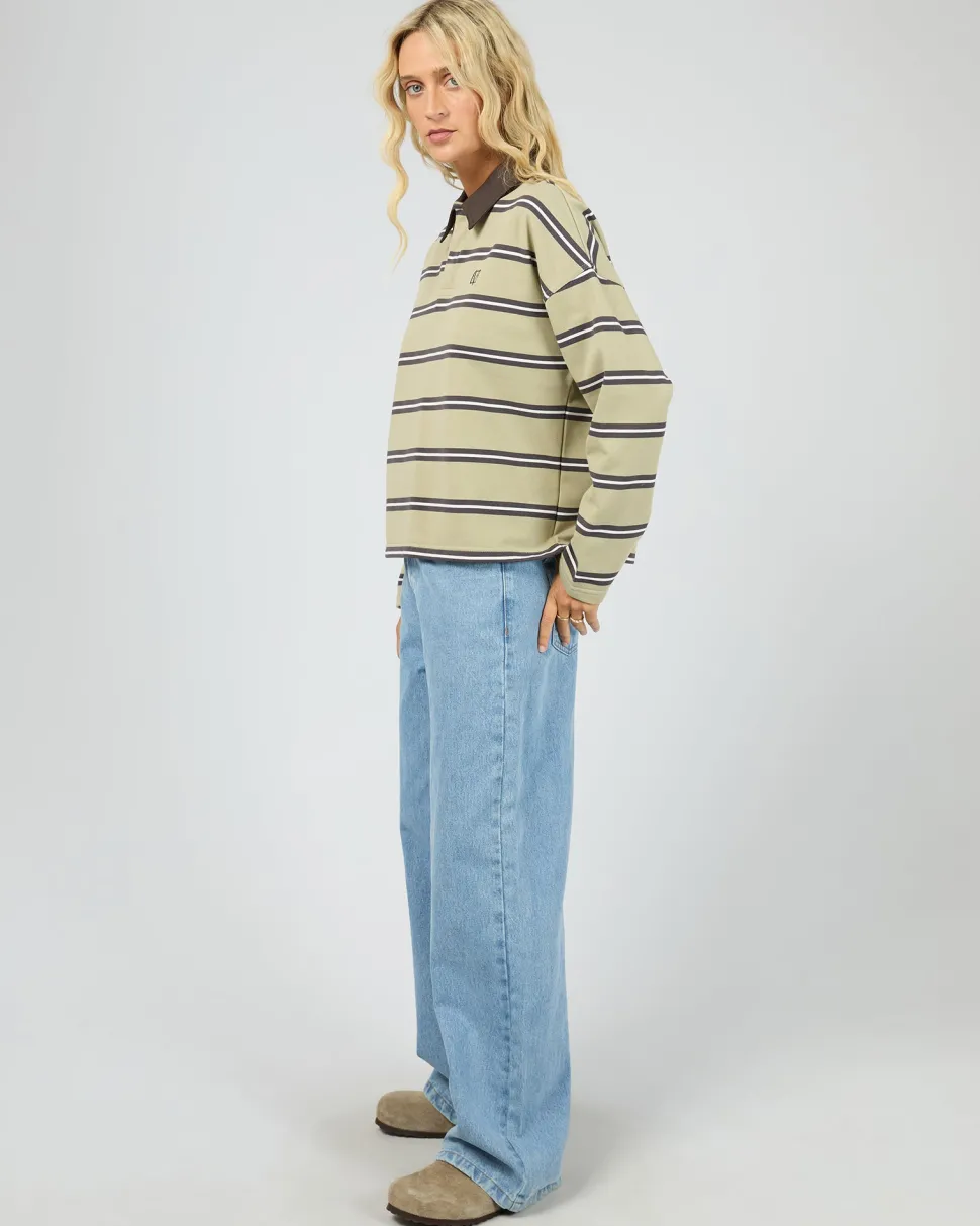 All About Eve Avery Rugby Top - Khaki