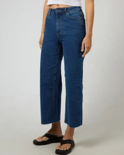 All About Eve Charlie High Rise Wide Leg Jean - Mid Blue
