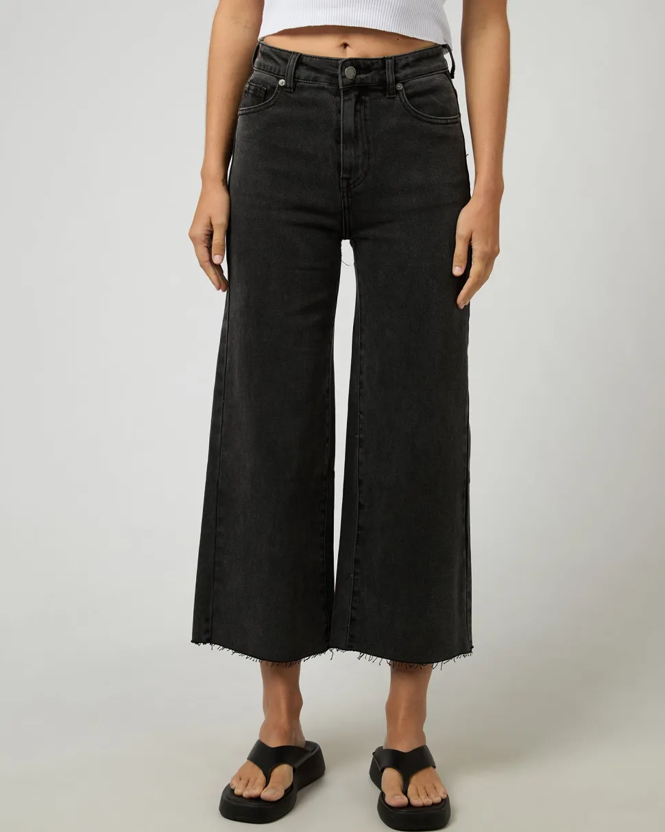 All About Eve Charlie High Rise Wide Leg Jean - Washed Black