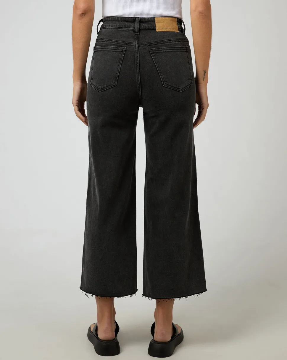 All About Eve Charlie High Rise Wide Leg Jean - Washed Black