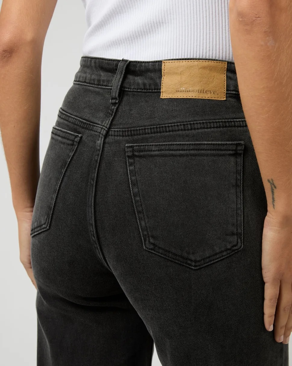 All About Eve Charlie High Rise Wide Leg Jean - Washed Black