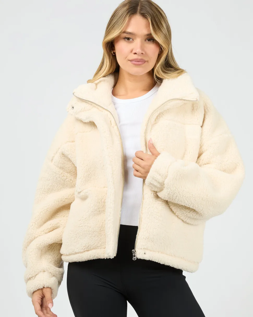 All About Eve Cosy Club Teddy Jacket - Vanilla