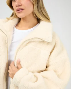 All About Eve Cosy Club Teddy Jacket - Vanilla