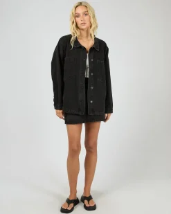 All About Eve Dale Shacket - Washed Black