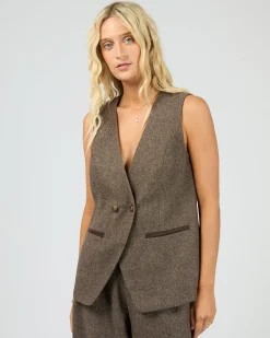 All About Eve Elodie Vest- Brown
