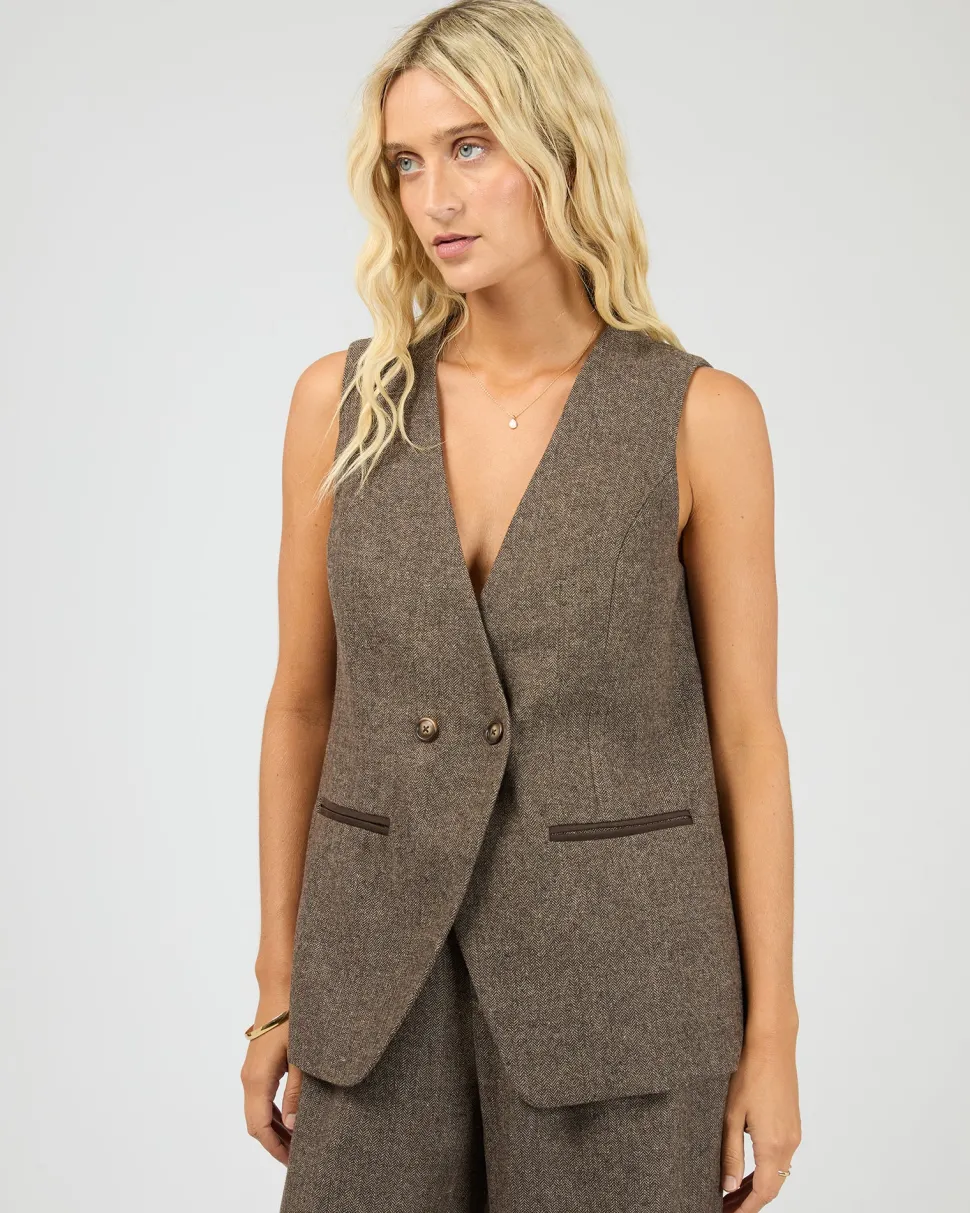 All About Eve Elodie Vest- Brown