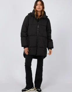 All About Eve Remi Luxe Midi Puffer - Black