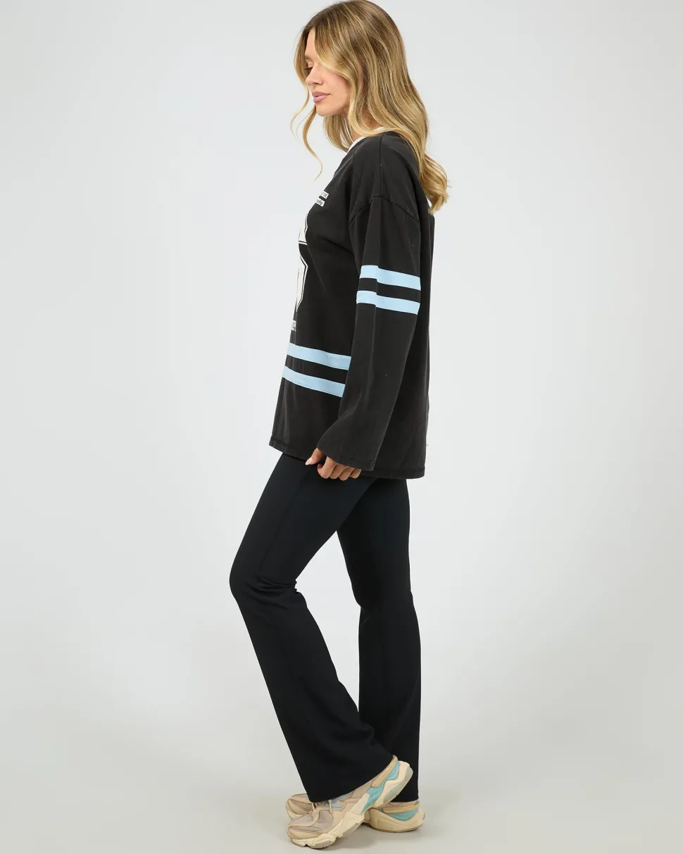 All About Eve Varsity Club Long Sleeve - Black