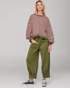 Boom Shankar Guru Sweater - Dusty Pink Stripe