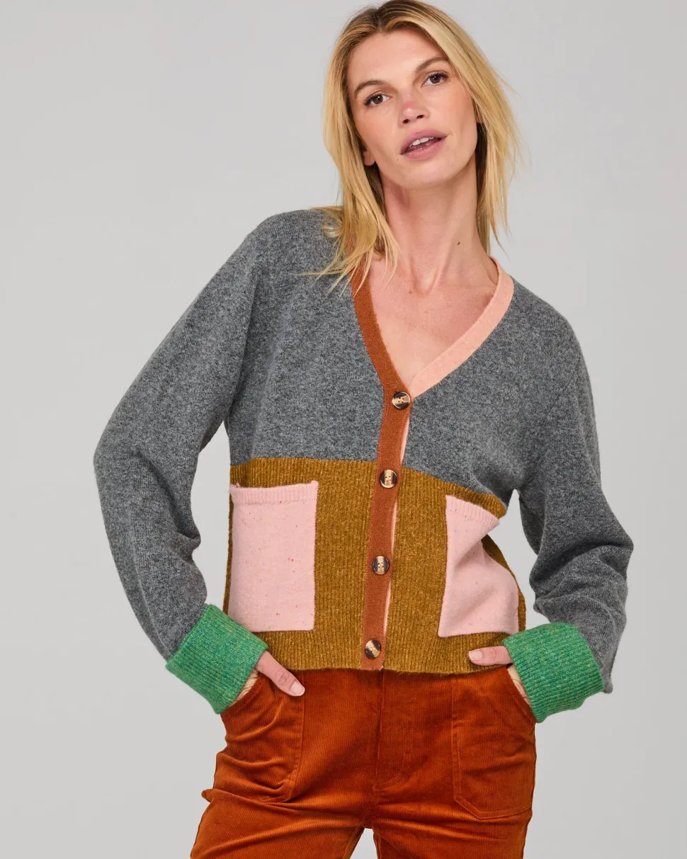 Boom Shankar Remi Cardigan - Grey Multi