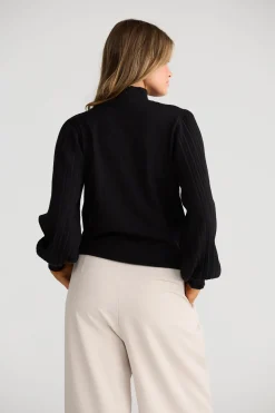 Brave & True Briony Knit Top - Black