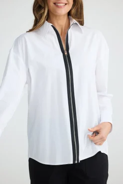 Brave & True Copenhagen Shirt - White with Black