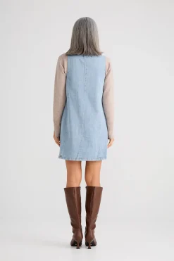 Brave & True Darcy Mini Dress - Vintage Mid Wash