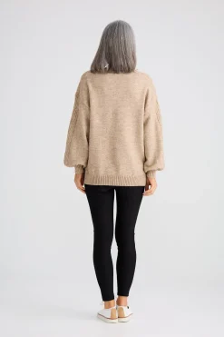 Brave & True Jordi Knit Jumper - Oat Marle