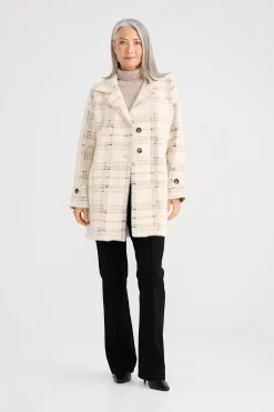 Brave & True Marschall Knit Jacket - Beige Check
