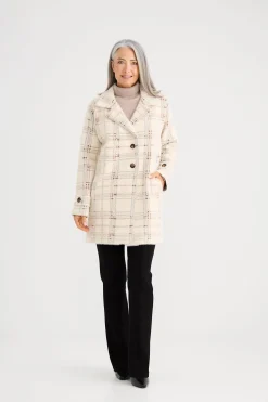 Brave & True Marschall Knit Jacket - Beige Check