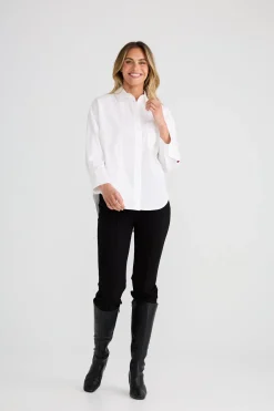 Brave & True Thea Shirt White Hearts