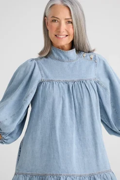 Brave & True Zelda Dress - Vintage Mid Wash