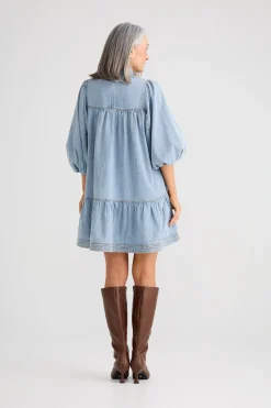 Brave & True Zelda Dress - Vintage Mid Wash