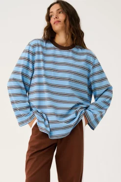 Cartel & Willow Harley Long Sleeve - Truffle/Ice Stripe