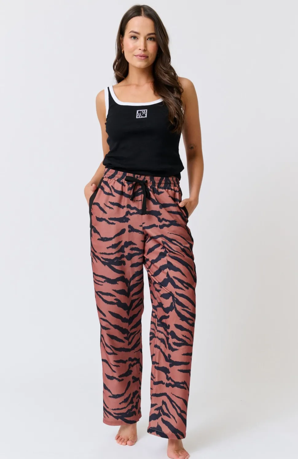 Cartel & Willow Joss Pant - Zebra
