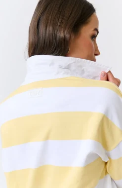 Cartel & Willow Lily Rugby Shirt - Banana Stripe