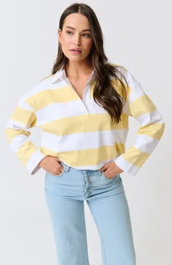 Cartel & Willow Lily Rugby Shirt - Banana Stripe