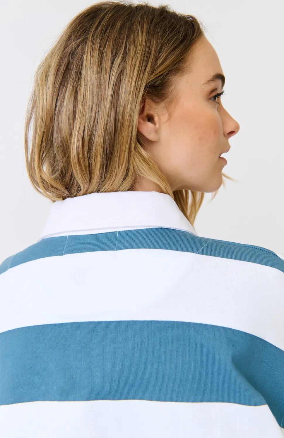 Cartel & Willow Lily Rugby Shirt - Pacific Stripe