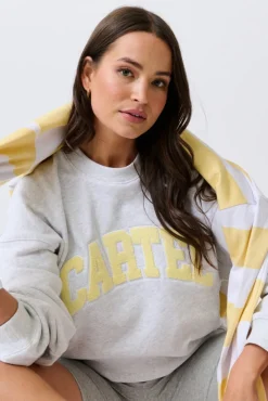 Cartel & Willow Nina Sweater - Grey Marle Varsity