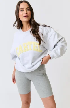 Cartel & Willow Nina Sweater - Grey Marle Varsity