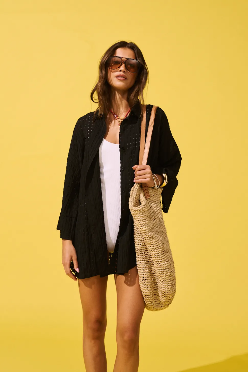 Cartel & Willow Stevie Kaftan - Black Weave