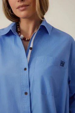 Ceres Life Anna Shirt Dress - Amalfi Blue