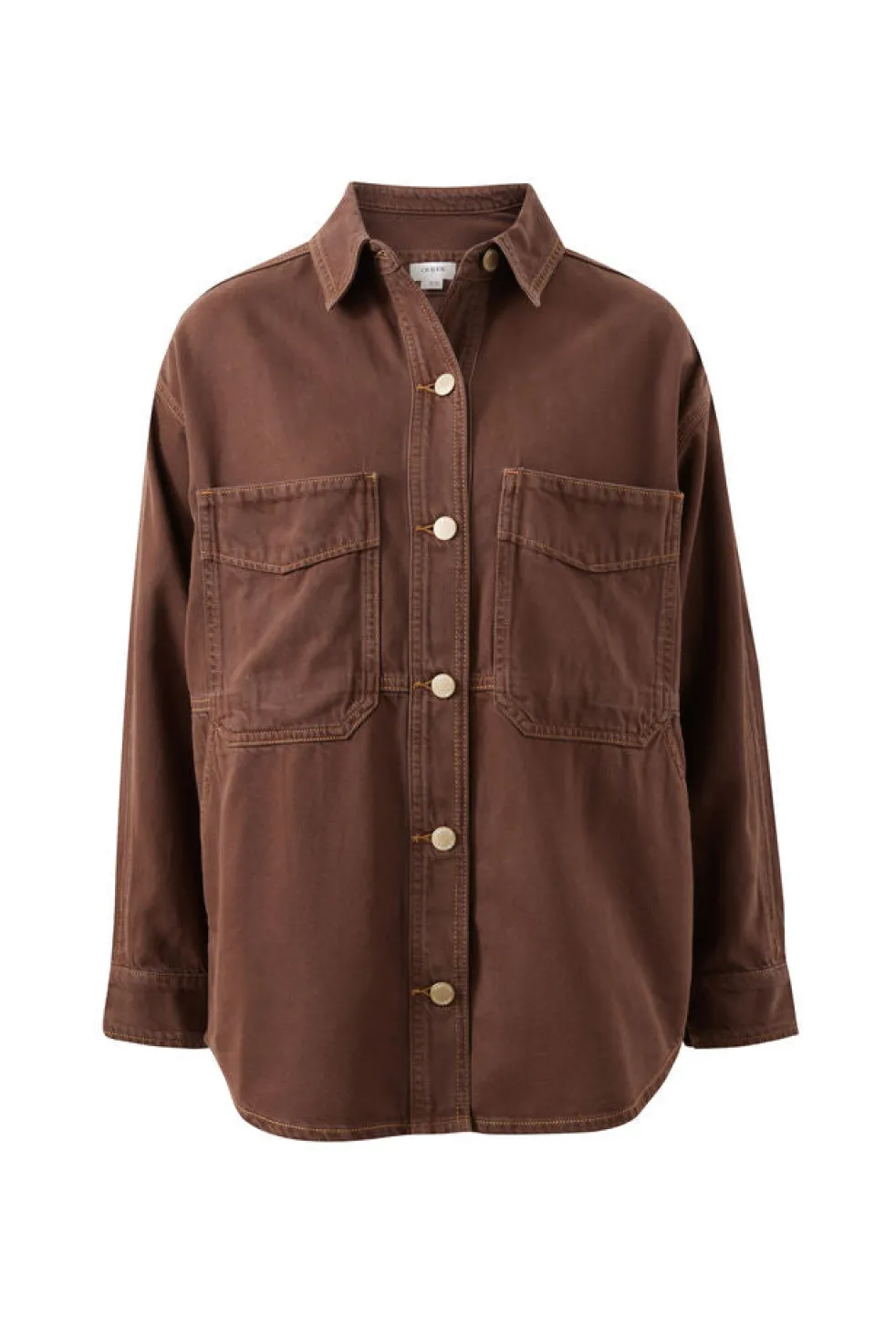 Ceres Life Bobbi Side Pocket Denim Shacket - Chocolate