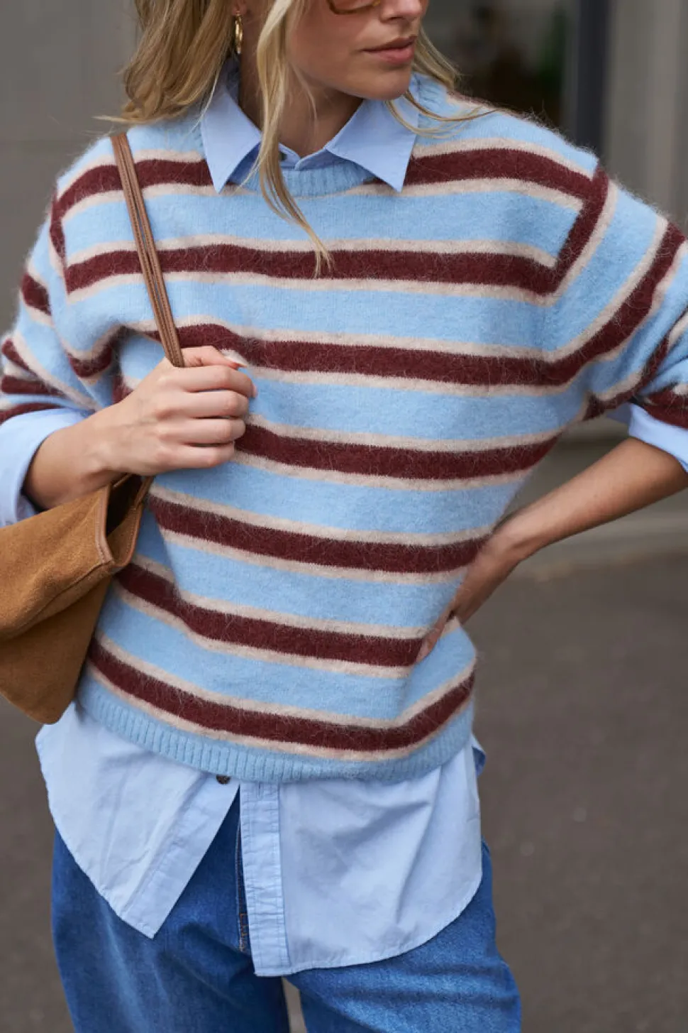 Ceres Life Bonnie Lofty Knit - Blue Stripe