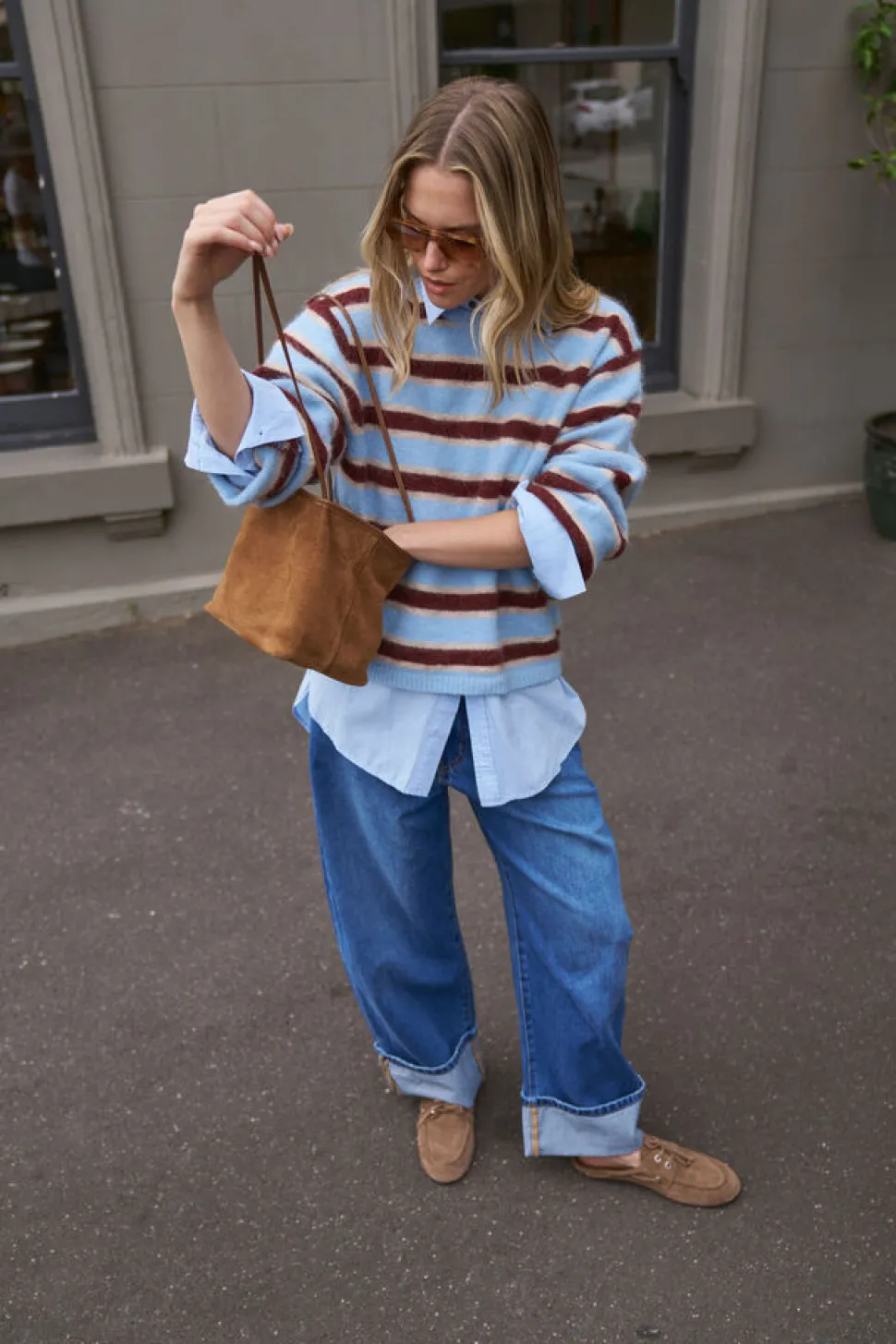Ceres Life Bonnie Lofty Knit - Blue Stripe