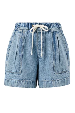 Ceres Life Darcy Relaxed Everyday Short - Washed Vintage Blue