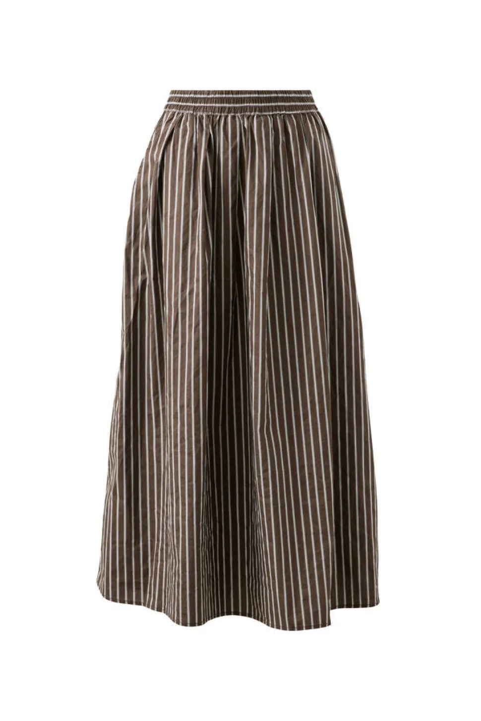 Ceres Life Florence Maxi Skirt - Chocolate White Stripe