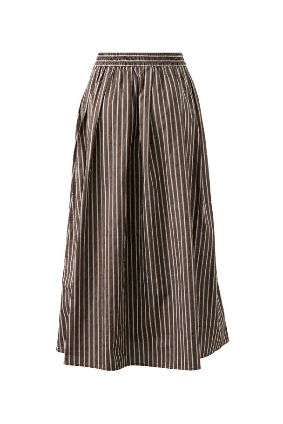Ceres Life Florence Maxi Skirt - Chocolate White Stripe