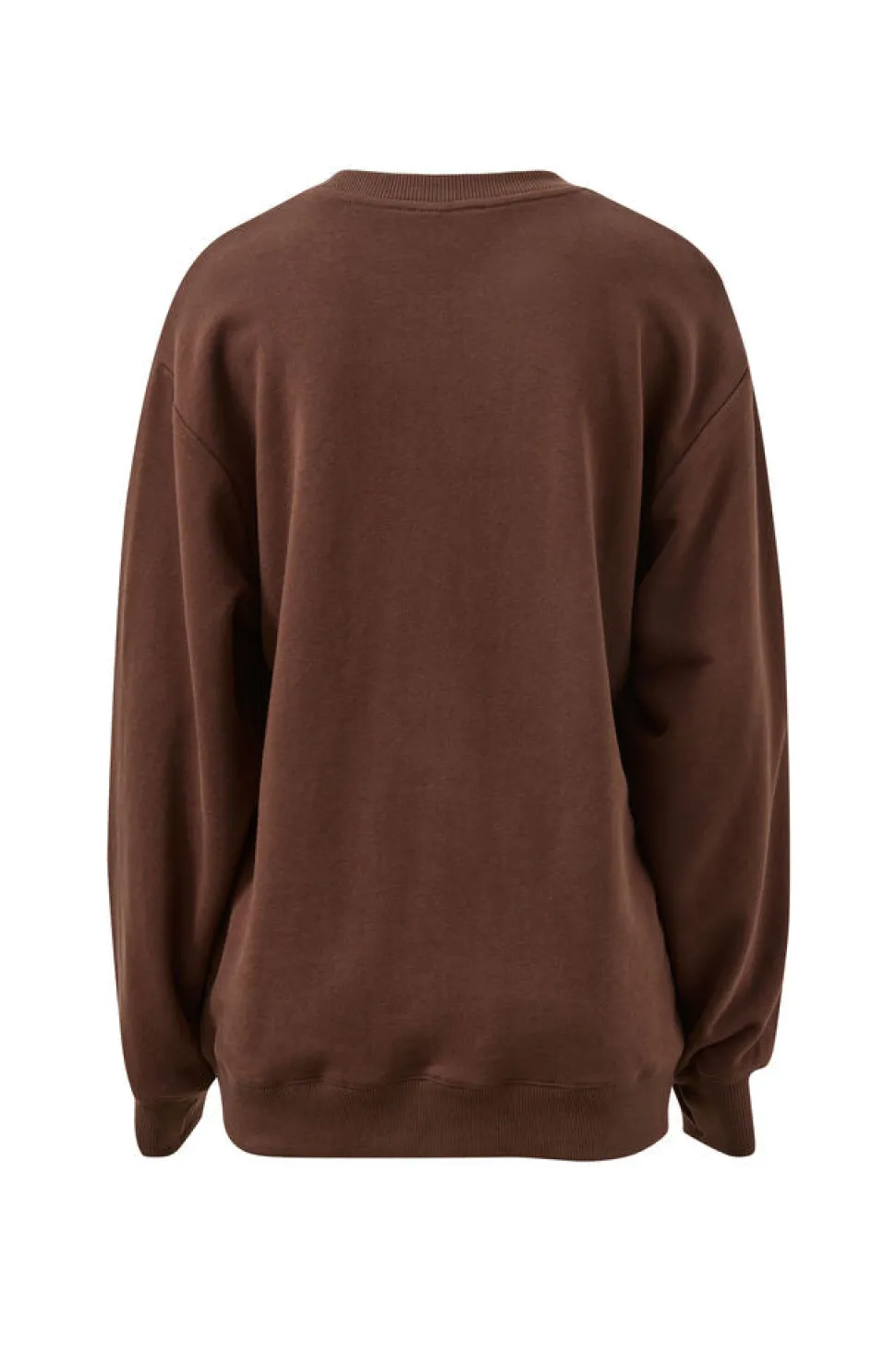 Ceres Life Isla Oversized Slouchy Crew - Brunette Brown Buff Sky Blue Heritage Logo