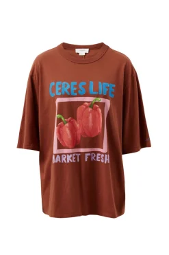 Ceres Life Liv Oversized Tee - Ginger/Farmers Market