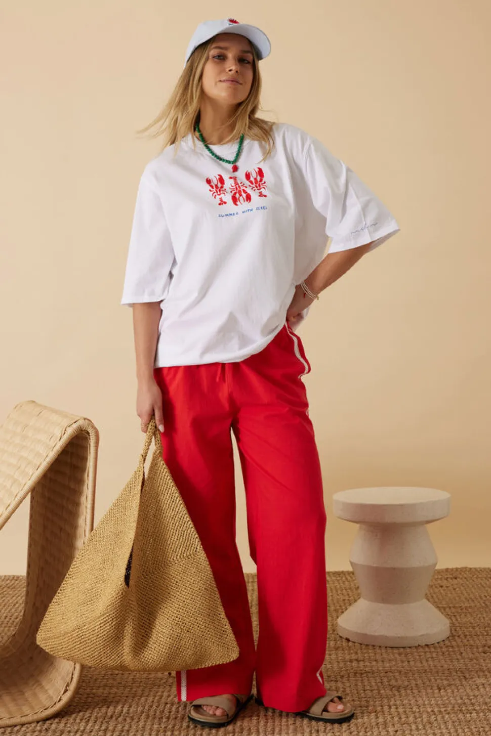 Ceres Life Liv Oversized Tee - Summer Lobsters