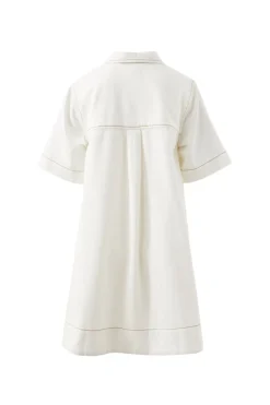 Ceres Life Milly Short Sleeve Mini Dress - Fresh Ecru