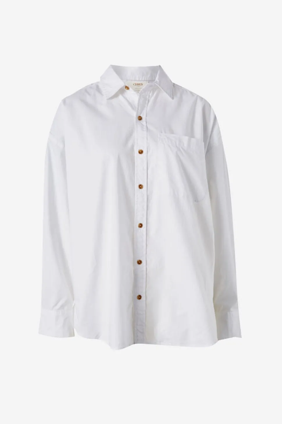 Ceres Life Peta Oversized Poplin Shirt - White