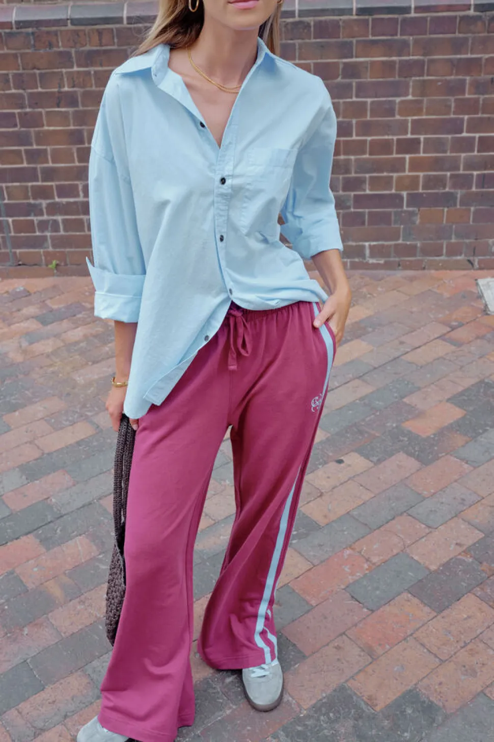 Ceres Life Peta Oversized Poplin Shirt - China Blue