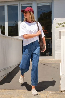 Ceres Life Phoebe Premium Tee - White/Burgundy