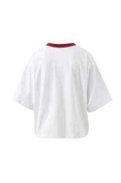Ceres Life Phoebe Premium Tee - White/Burgundy