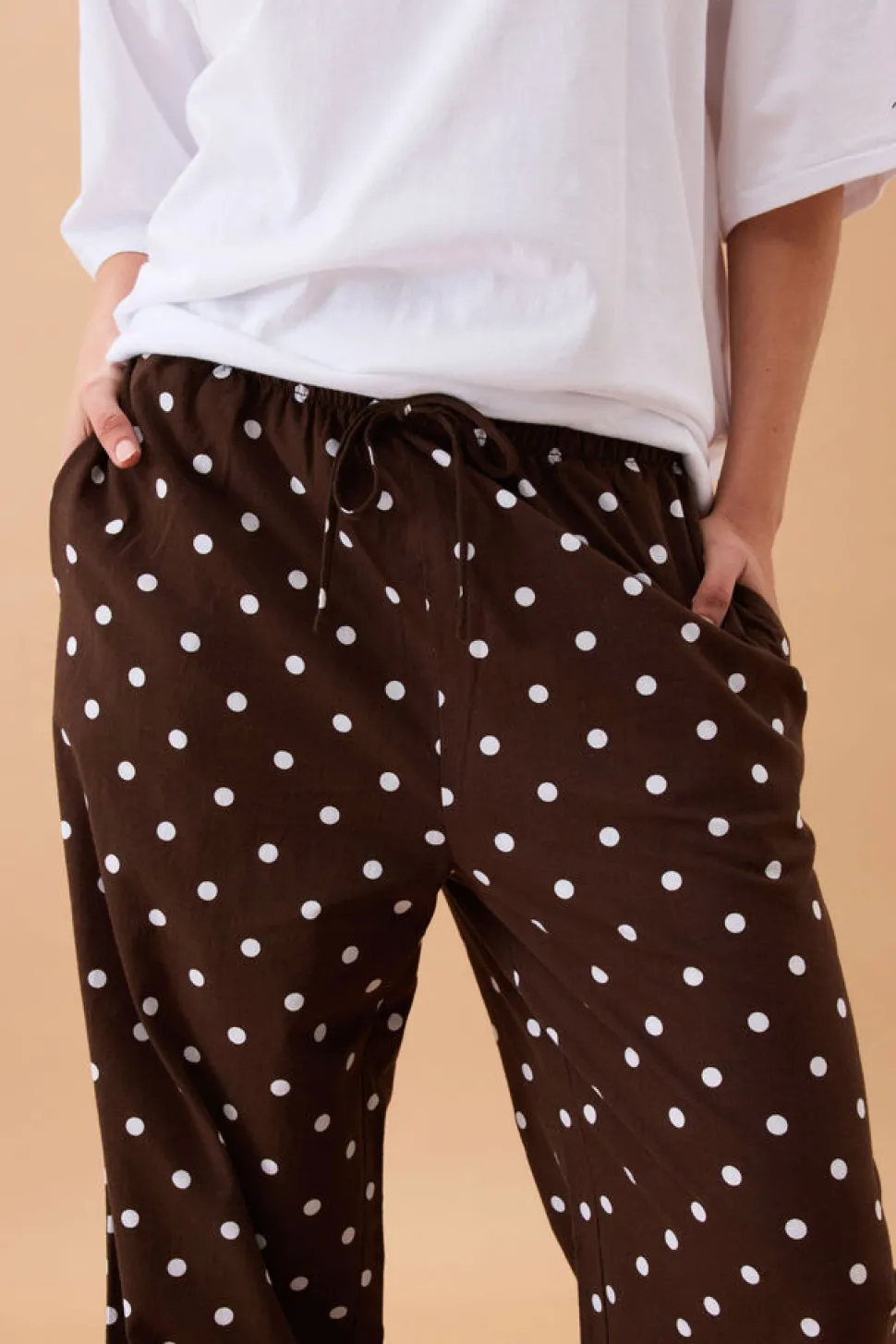 Ceres Life Resort Pant - Choc Polka Dot